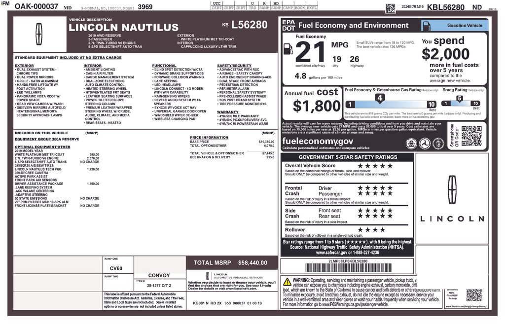 Used 2019 Lincoln Nautilus Reserve AWD/4WD image 27
