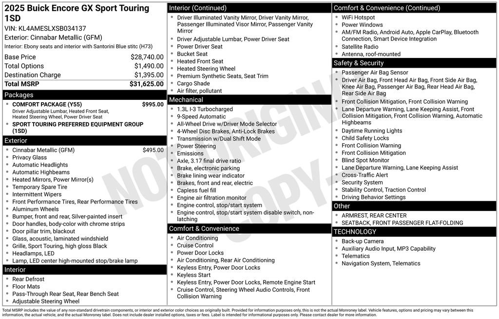 Used 2025 Buick Encore GX Sport Touring w/ Comfort Package image 4