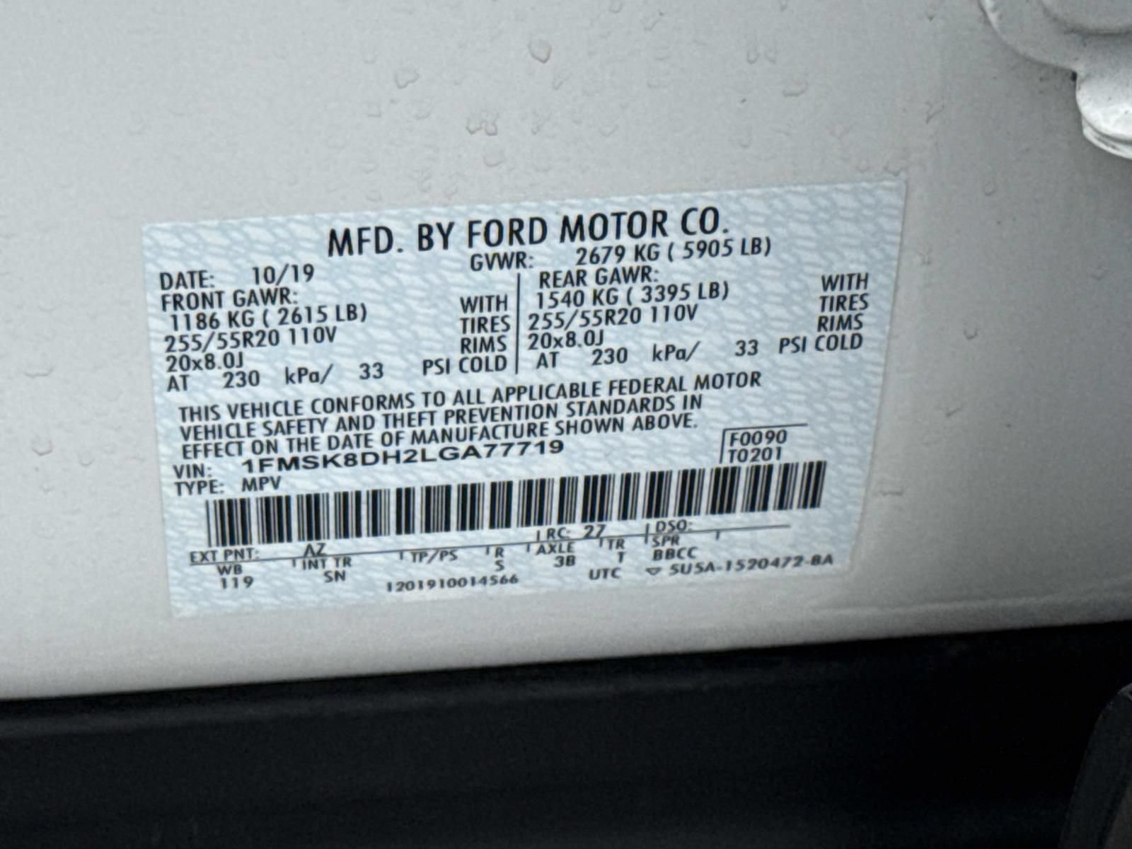 Used 2020 Ford Explorer XLT w/ Equipment Group 202A AWD/4WD image 30