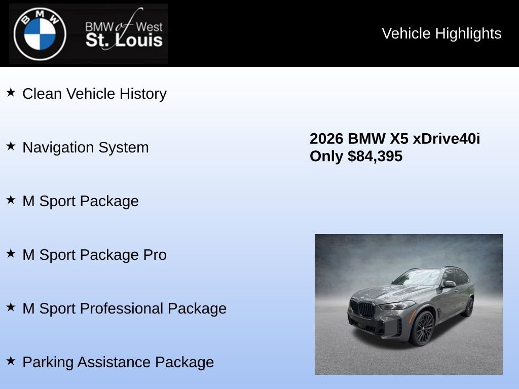 Used 2026 BMW X5 xDrive40i w/ Executive Package AWD/4WD image 8