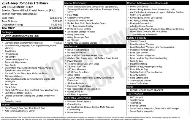 Used 2024 Jeep Compass Trailhawk image 35