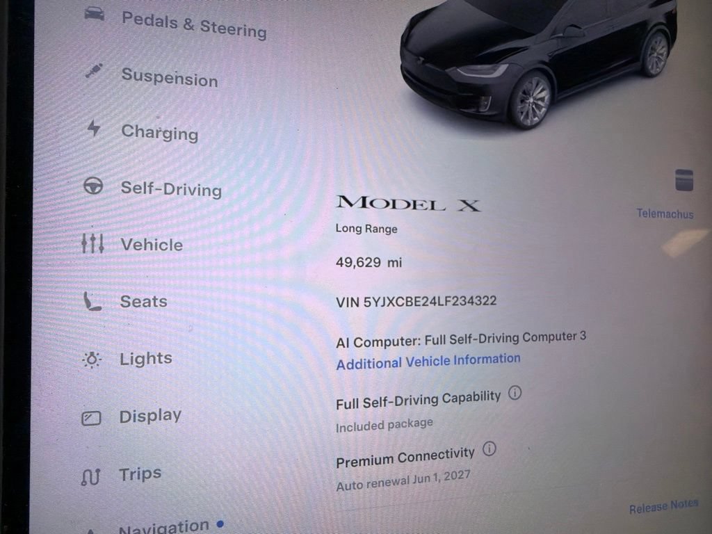 Used 2020 Tesla Model X Long Range AWD/4WD image 2