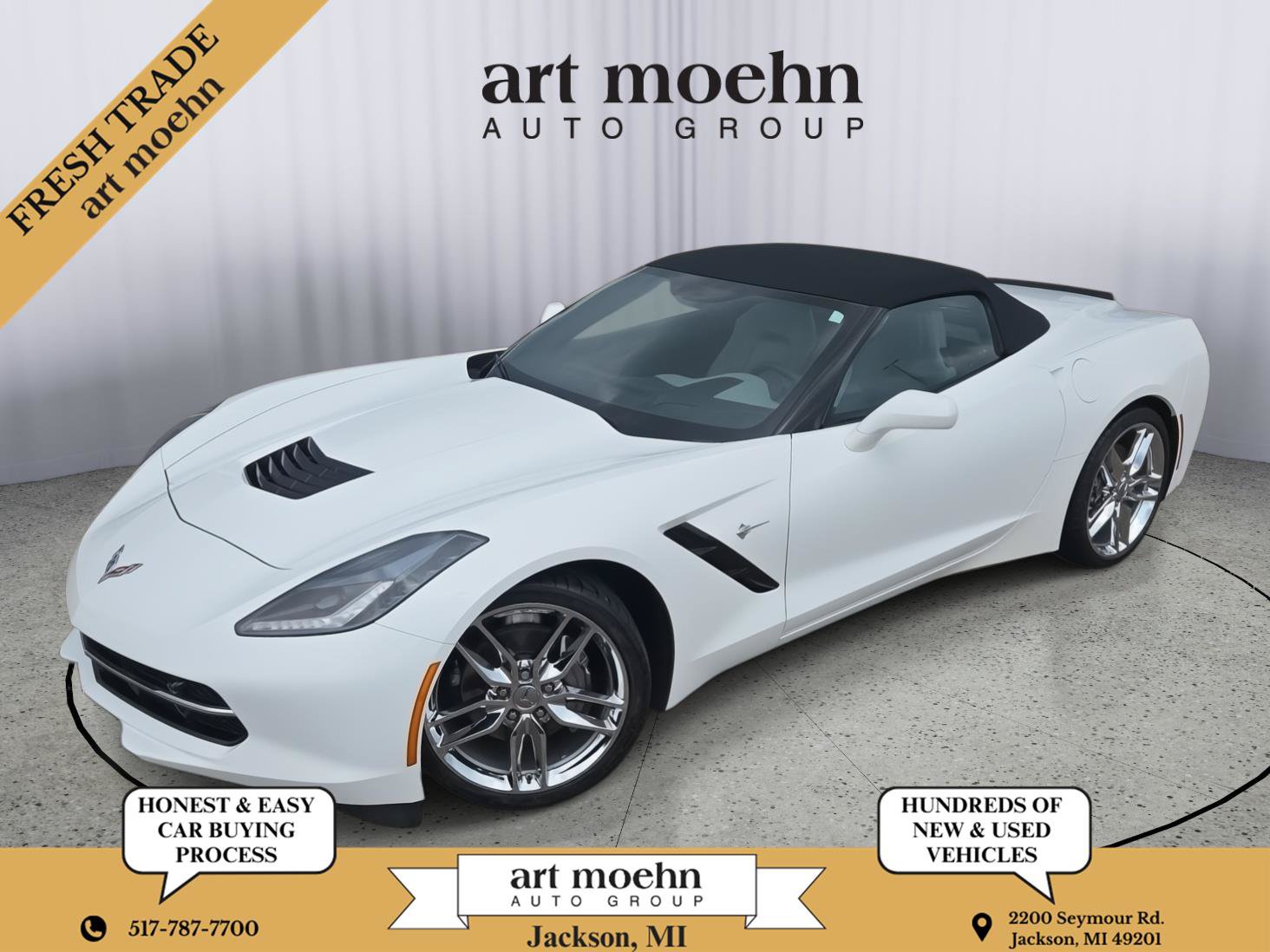 Used 2018 Chevrolet Corvette Stingray Convertible w/ 2LT Preferred Equipment Group RWD image 1
