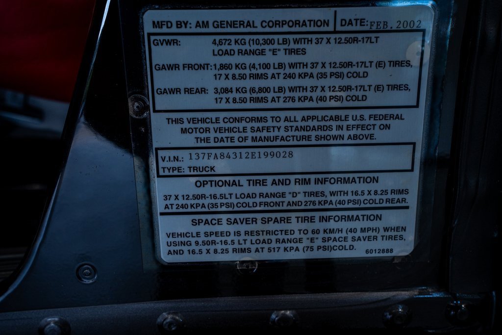 Used 2002 HUMMER H1 4-Door Wagon image 52