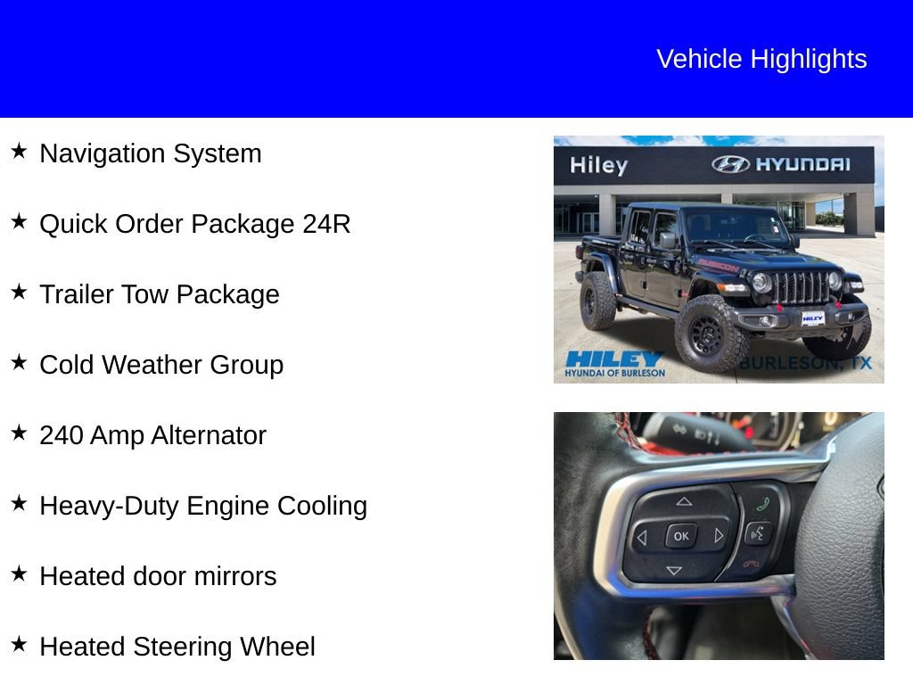 Used 2022 Jeep Gladiator Rubicon w/ Cold Weather Group AWD/4WD image 9