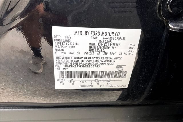 Used 2021 Ford Explorer Limited AWD/4WD image 14