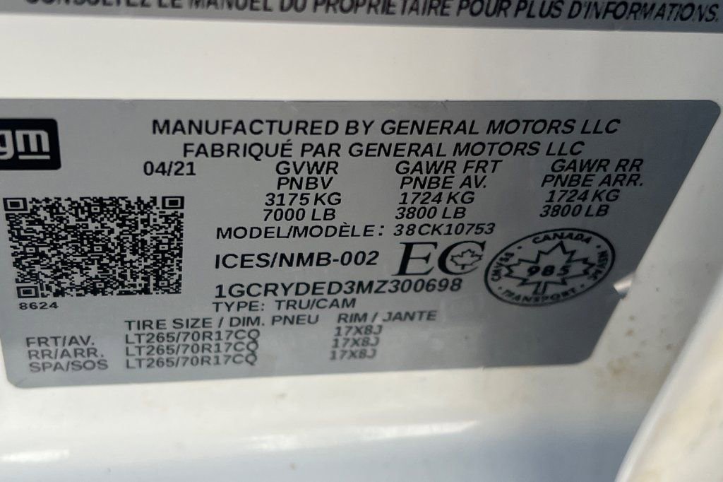 Used 2021 Chevrolet Silverado 1500 LT w/ Work Truck Package image 23