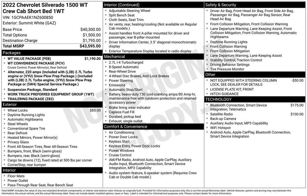 Certified 2022 Chevrolet Silverado 1500 W/T w/ WT Value Package image 37