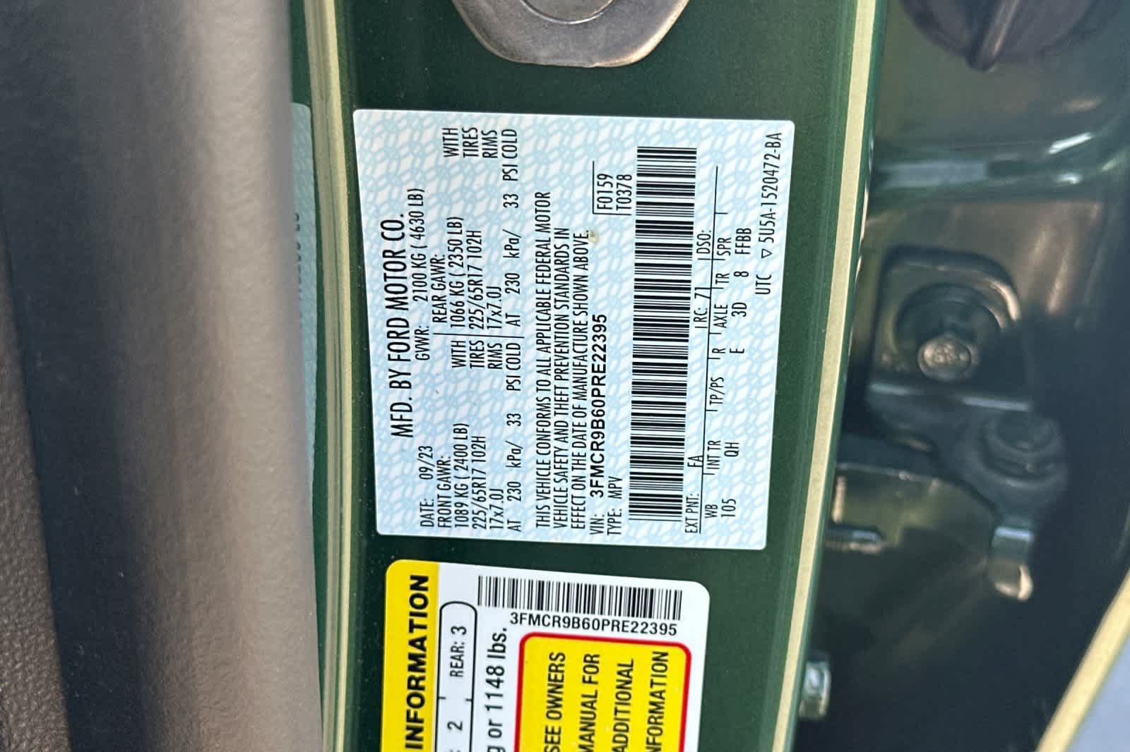 Certified 2023 Ford Bronco Sport Big Bend AWD/4WD image 29