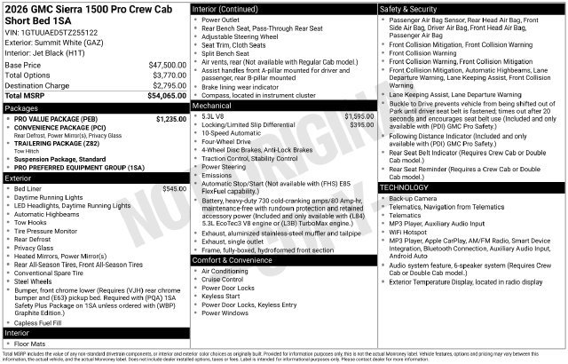 New 2026 GMC Sierra 1500 Pro w/ Pro Value Package AWD/4WD image 37