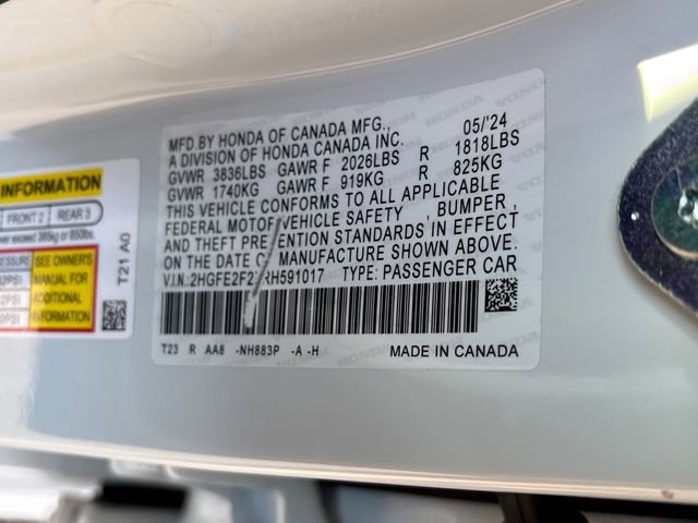 Used 2024 Honda Civic LX image 9