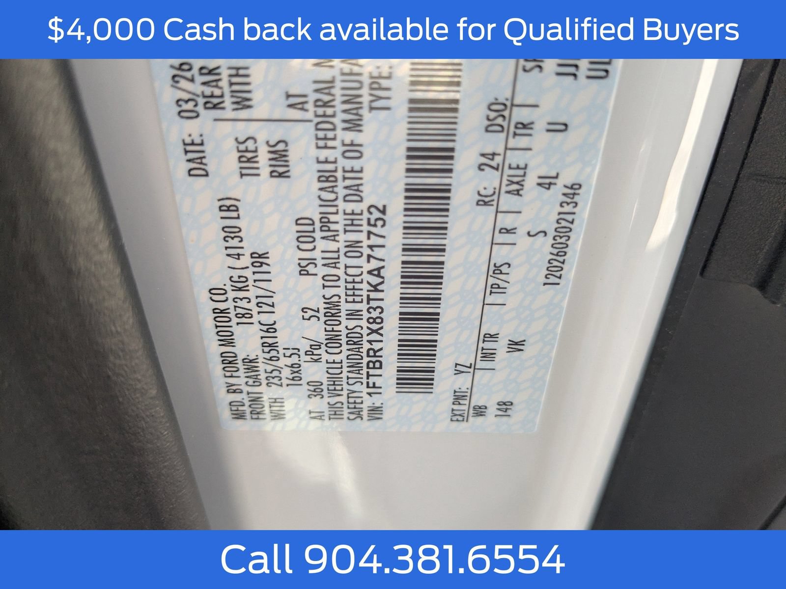 New 2026 Ford Transit 250 148 High Roof w/ Load Area Protection Package RWD image 14