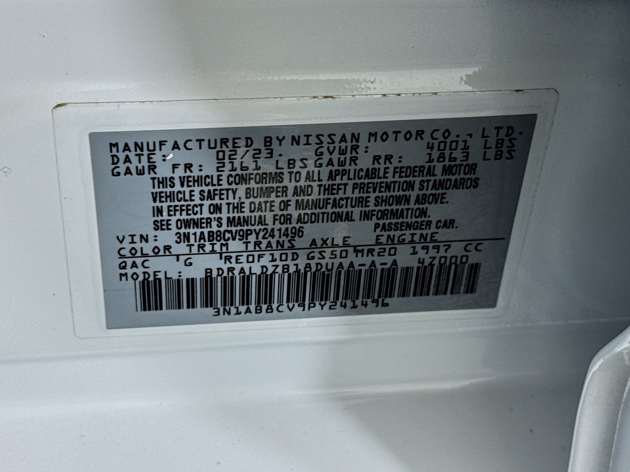 Used 2023 Nissan Sentra SV w/ All-Weather Package FWD image 39