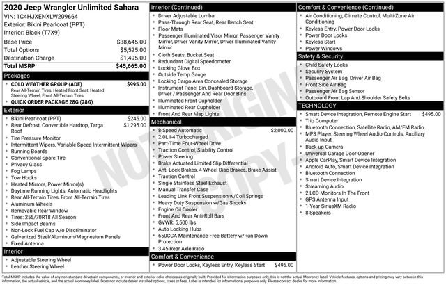 Used 2020 Jeep Wrangler Unlimited Sahara w/ Cold Weather Group image 24