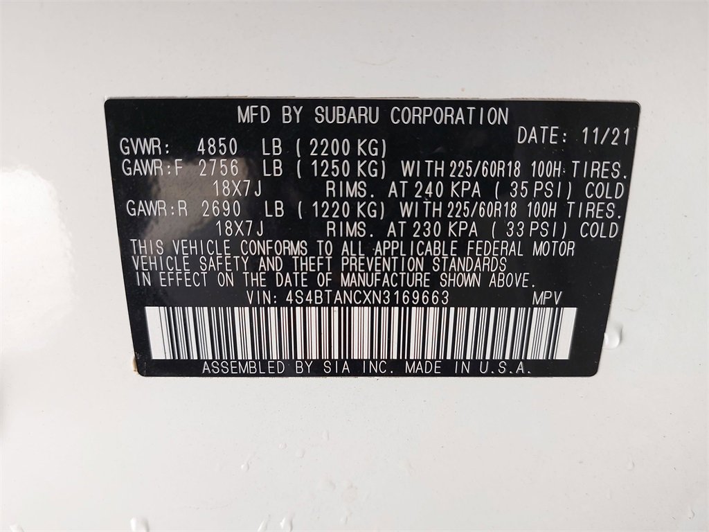 Used 2022 Subaru Outback Limited image 35