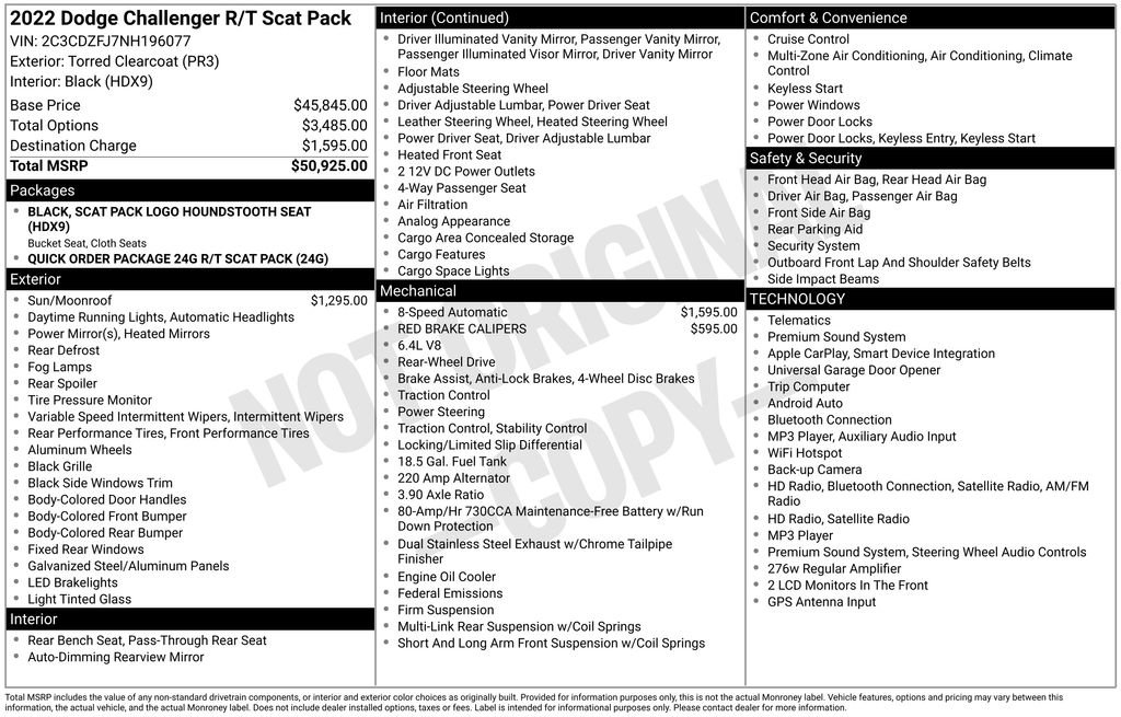 Used 2022 Dodge Challenger R/T Scat Pack RWD image 3
