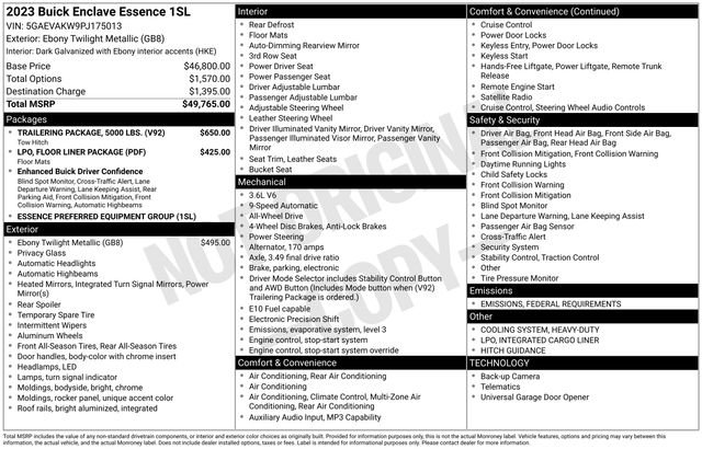 Certified 2023 Buick Enclave Essence w/ Trailering Package, 5000 lbs. image 5