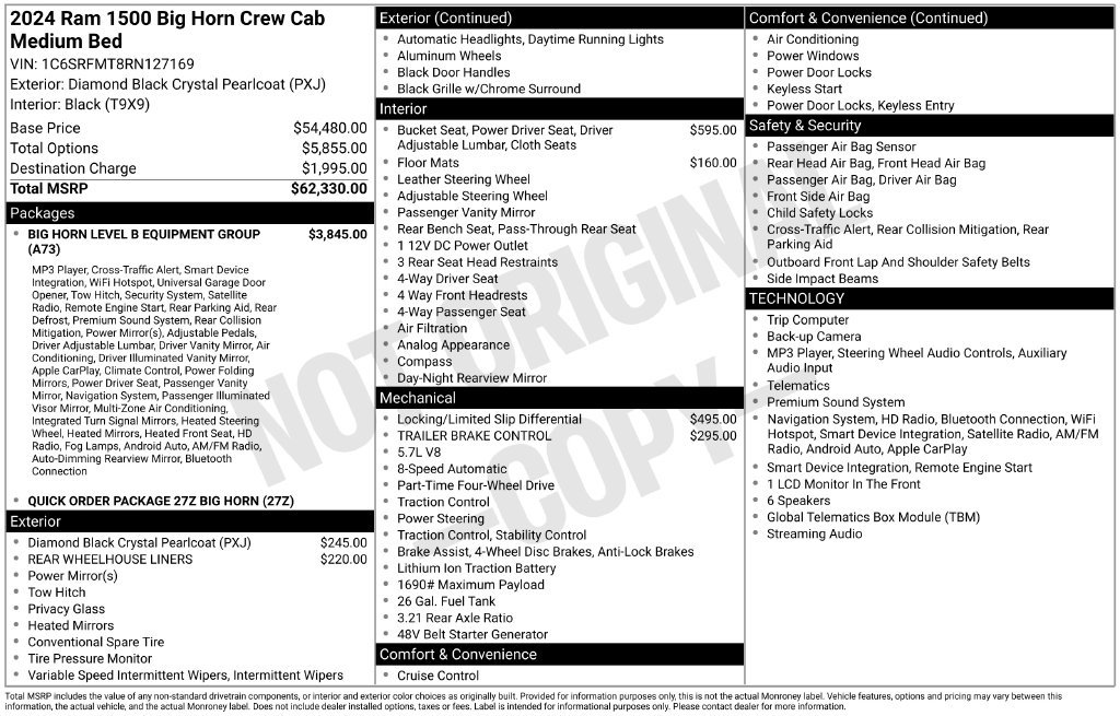 Certified 2024 RAM 1500 Big Horn AWD/4WD image 30