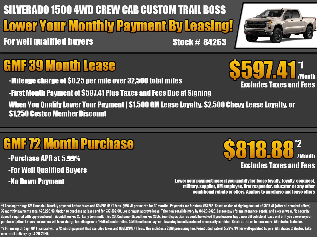 New 2026 Chevrolet Silverado 1500 Custom Trail Boss AWD/4WD image 2