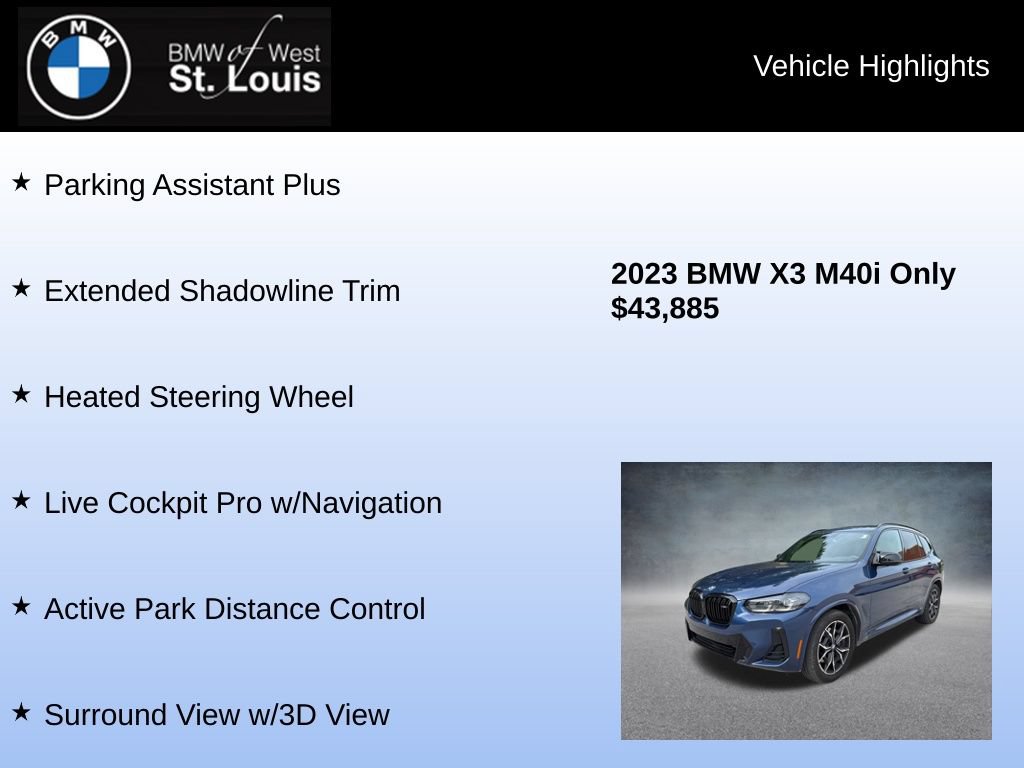 Used 2023 BMW X3 M40i w/ Premium Package AWD/4WD image 25