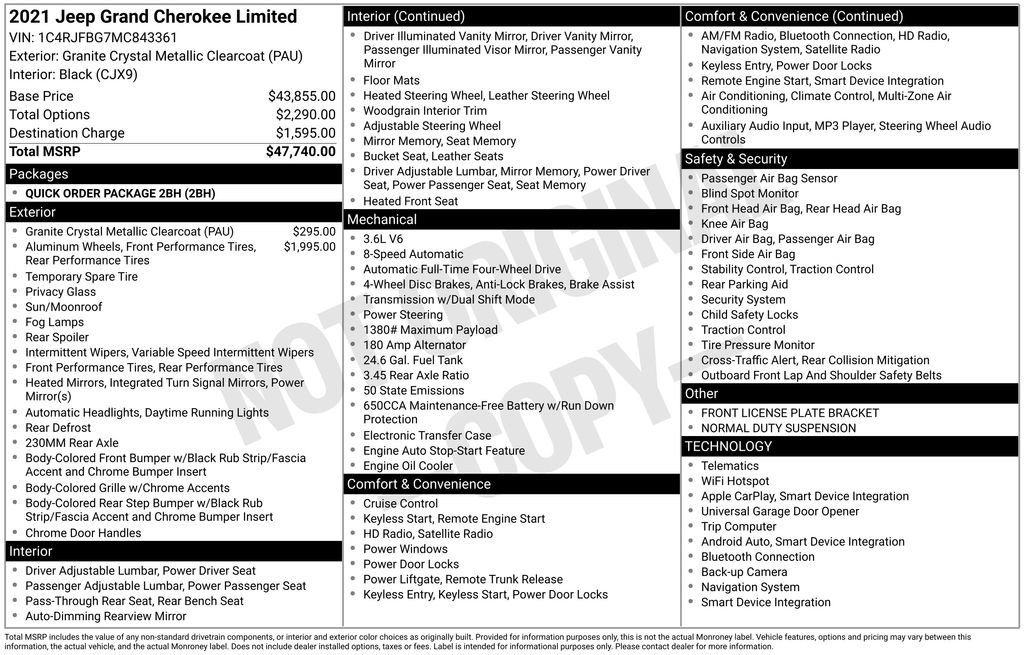 Used 2021 Jeep Grand Cherokee Limited image 25