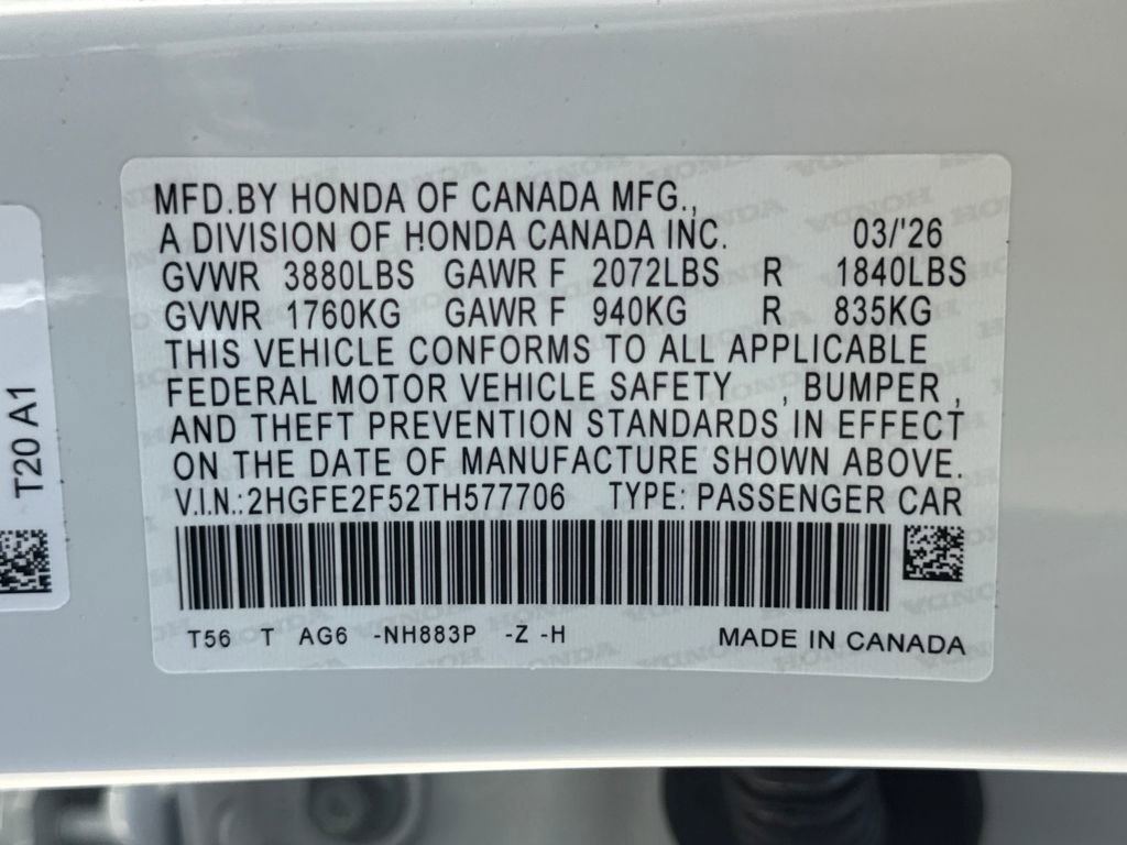 New 2026 Honda Civic Sport image 28