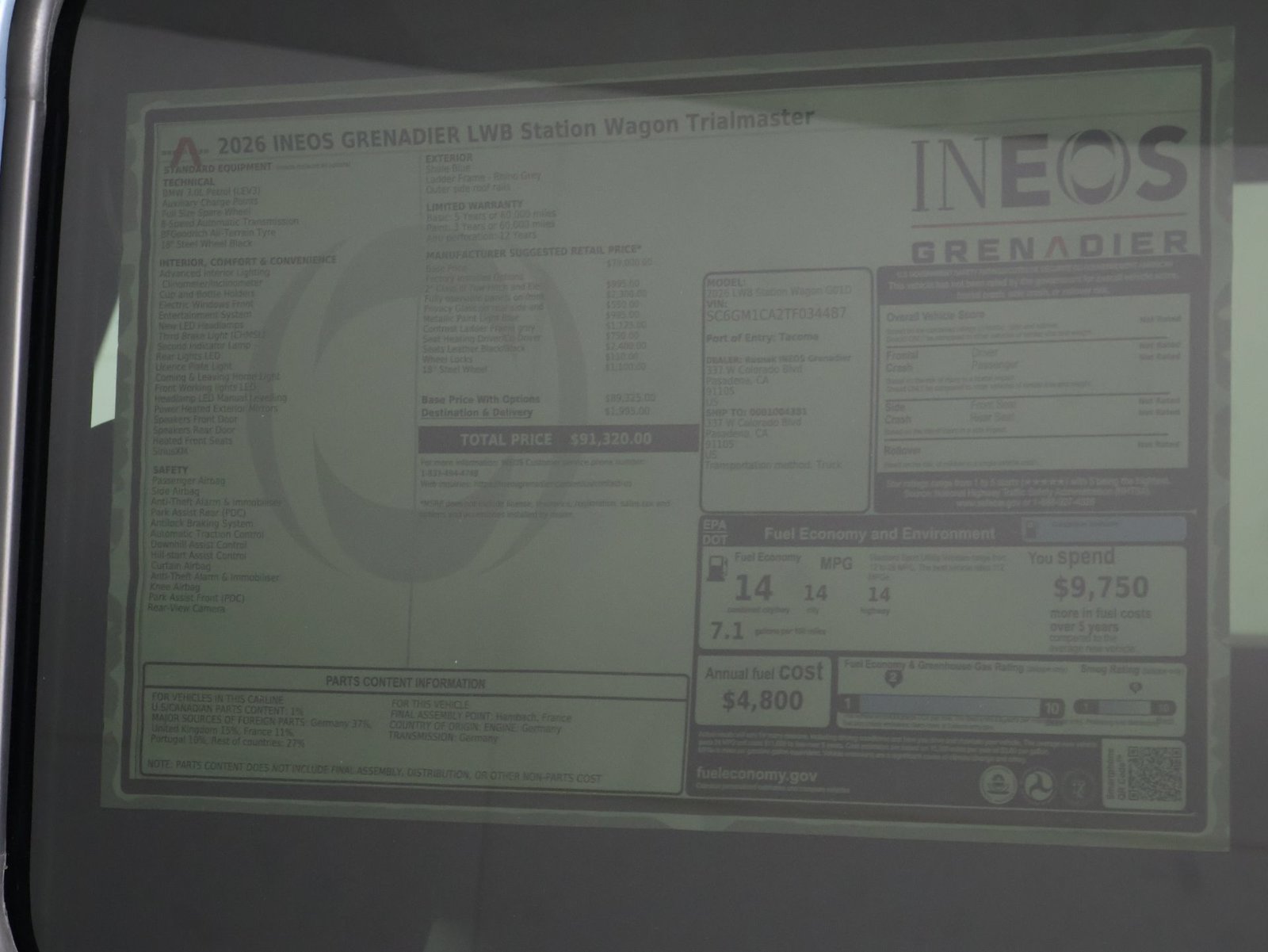 New 2026 INEOS Grenadier Station Wagon AWD/4WD image 23