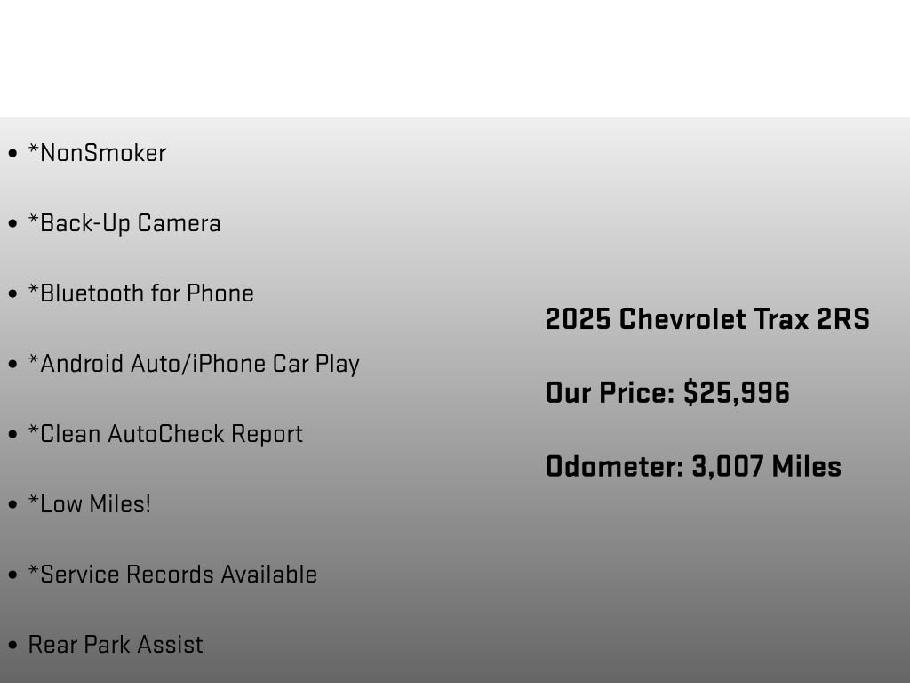 Used 2025 Chevrolet Trax RS w/ Driver Confidence Package FWD image 12