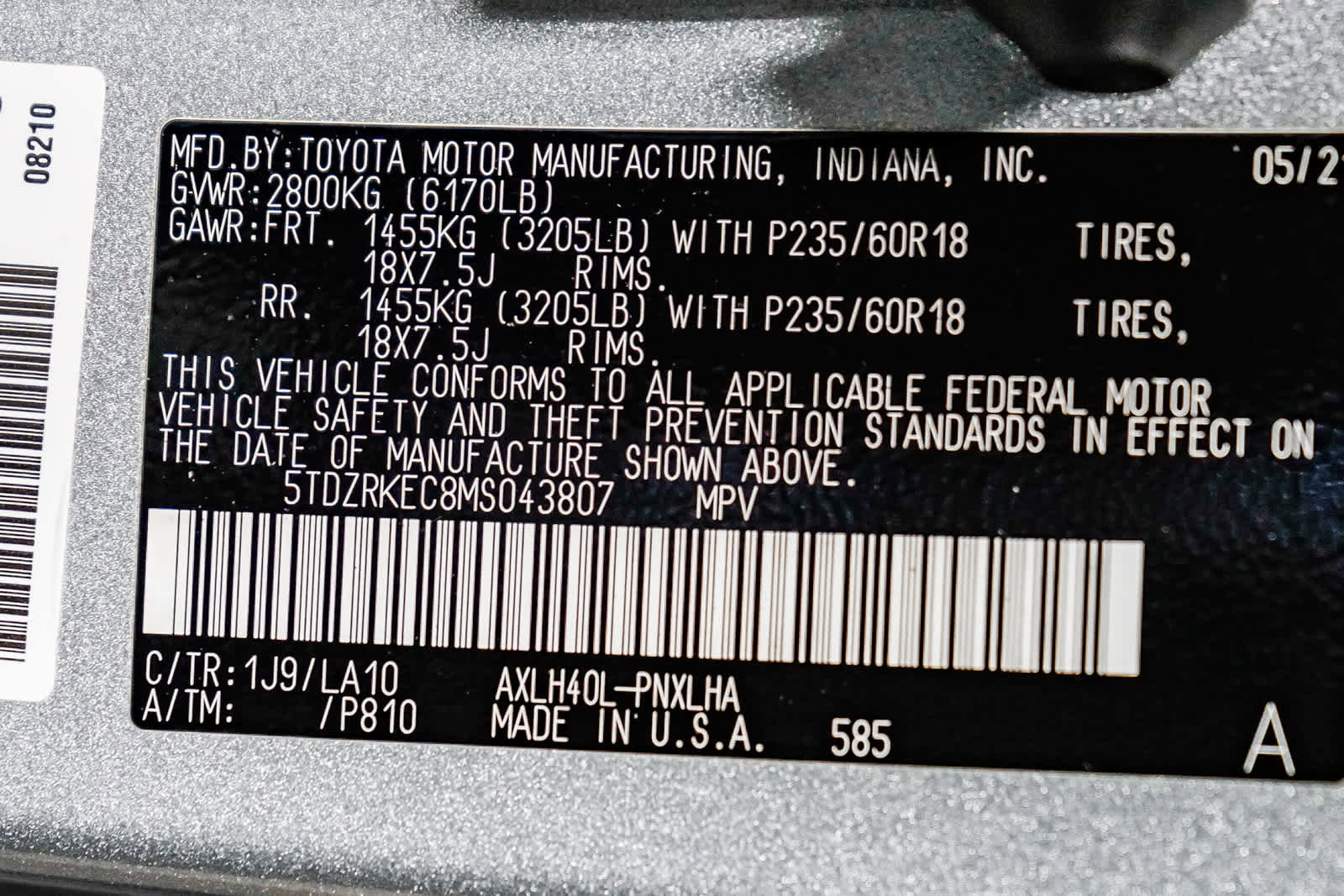 Used 2021 Toyota Sienna Limited image 34