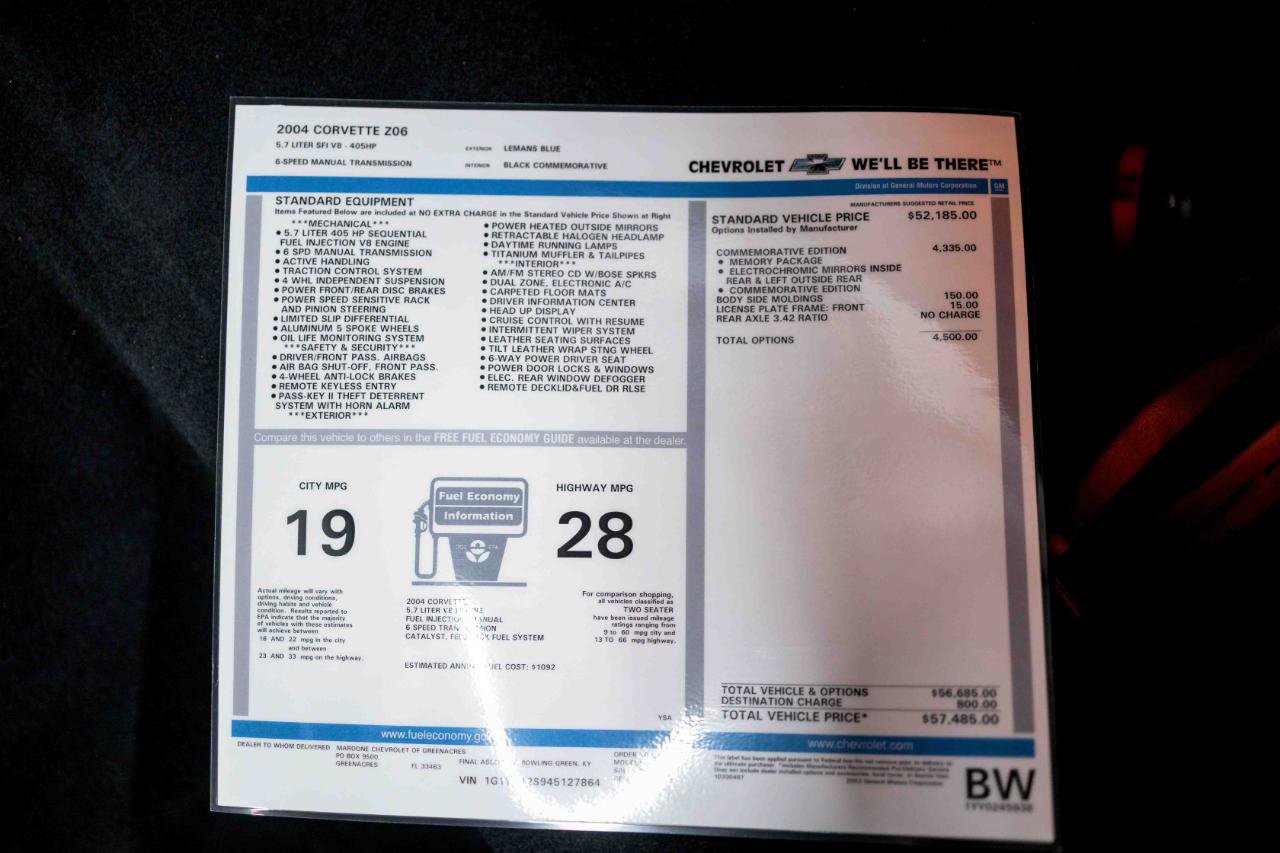 Used 2004 Chevrolet Corvette Z06 w/ Z06 Preferred Equipment Group image 78