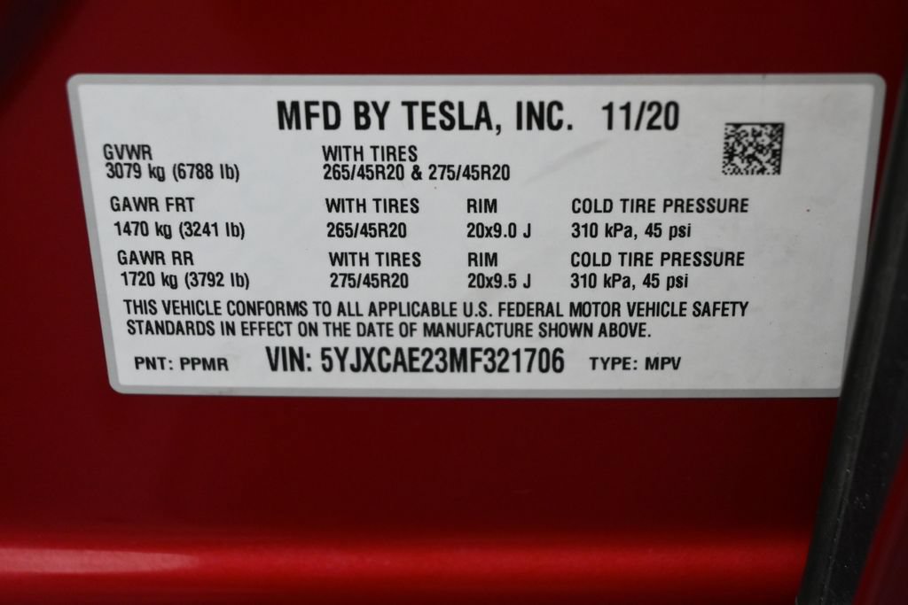 Used 2021 Tesla Model X Long Range AWD/4WD image 8