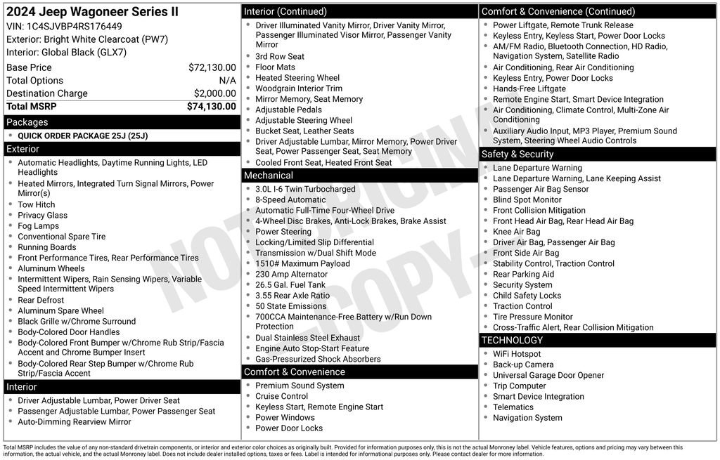 Used 2024 Jeep Wagoneer Series II image 61