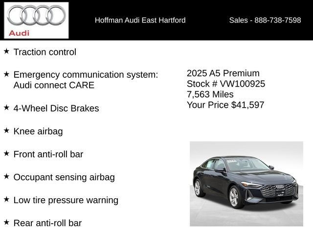 Certified 2025 Audi A5 2.0T Premium w/ Convenience Package AWD/4WD image 24