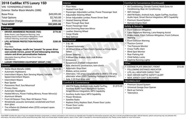 Used 2018 Cadillac XT5 Luxury w/ Driver Awareness Package image 26