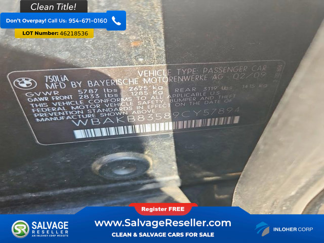 Used 2009 BMW 750Li Sedan 4 Door image 16