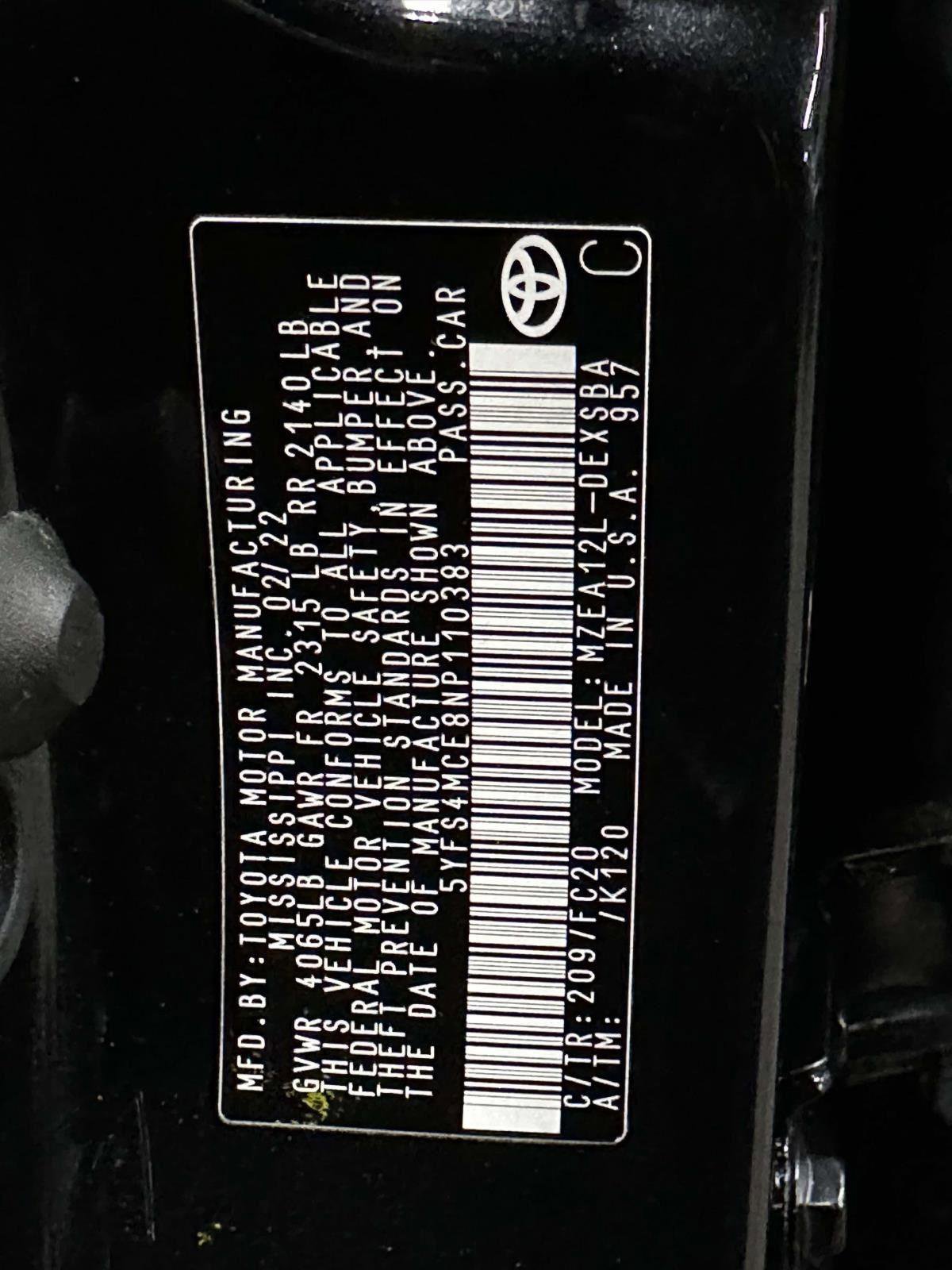 Certified 2022 Toyota Corolla SE FWD image 31