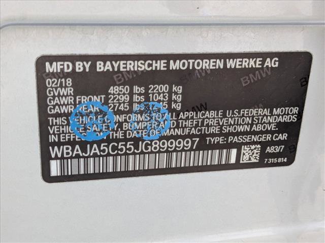 Used 2018 BMW 530i w/ Premium Package RWD image 26