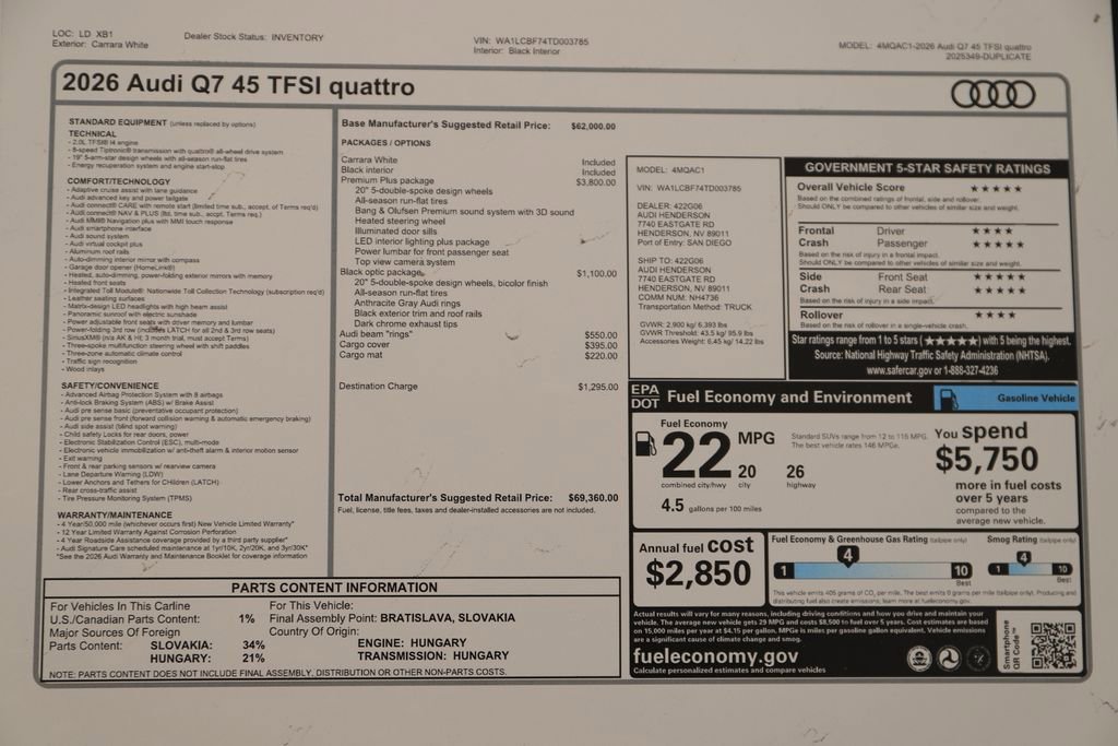 New 2026 Audi Q7 2.0T Premium Plus image 32