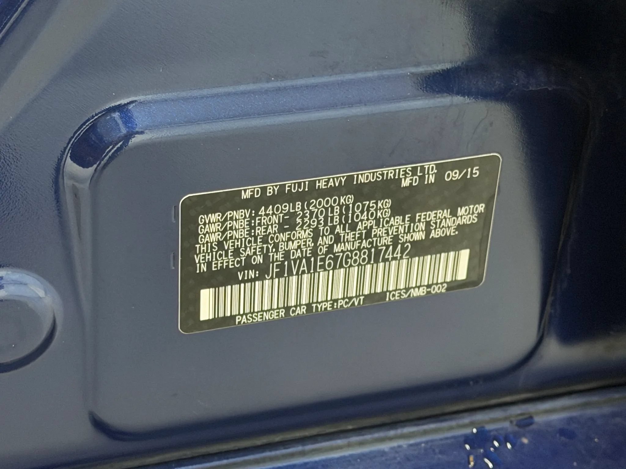 Used 2016 Subaru WRX Premium w/ Popular Package #2 AWD/4WD image 99