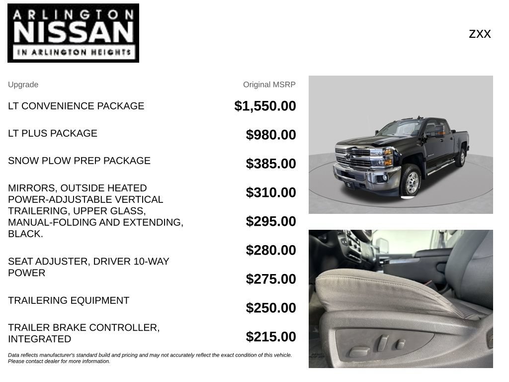 Used 2016 Chevrolet Silverado 2500 LT w/ LT Convenience Package AWD/4WD image 4