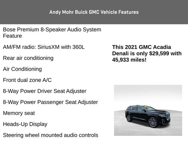 Used 2021 GMC Acadia Denali w/ GMC Pro Grade Package image 12