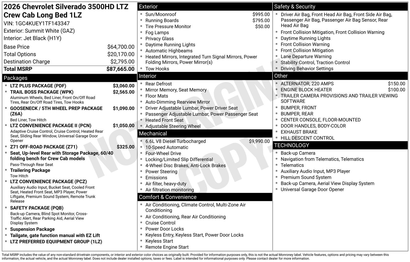 New 2026 Chevrolet Silverado 3500 LTZ w/ LTZ Plus Package image 5
