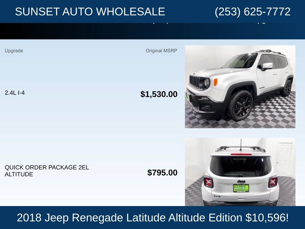Used 2018 Jeep Renegade Altitude AWD/4WD image 23