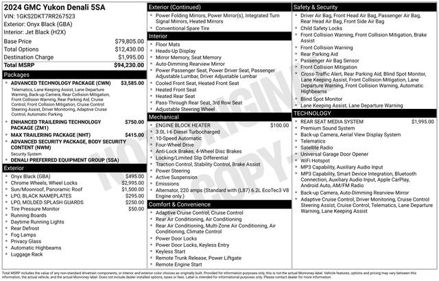 Certified 2024 GMC Yukon Denali w/ Advanced Technology Package AWD/4WD image 6