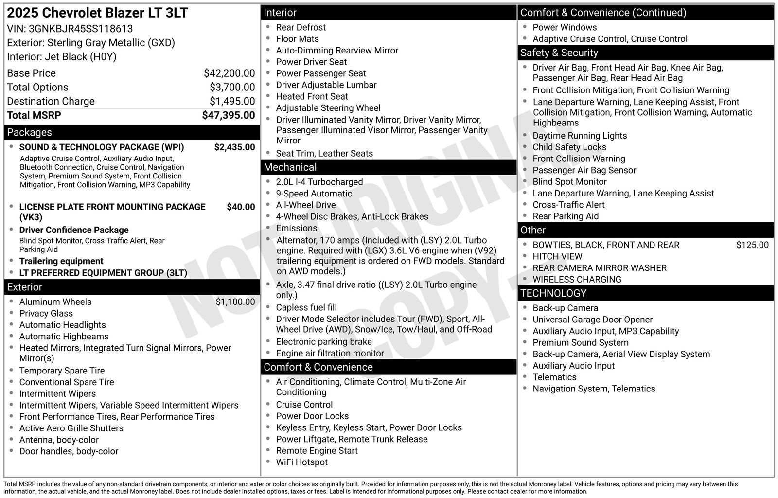 New 2025 Chevrolet Blazer LT w/ Sound & Technology Package image 5