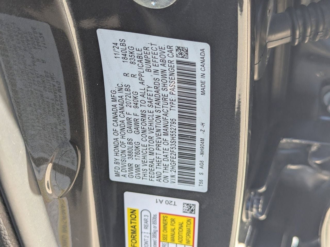 Certified 2025 Honda Civic Sport image 34