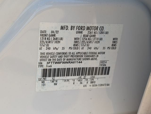 Used 2022 Ford Maverick XL w/ Equipment Group 100A Standard AWD/4WD image 30