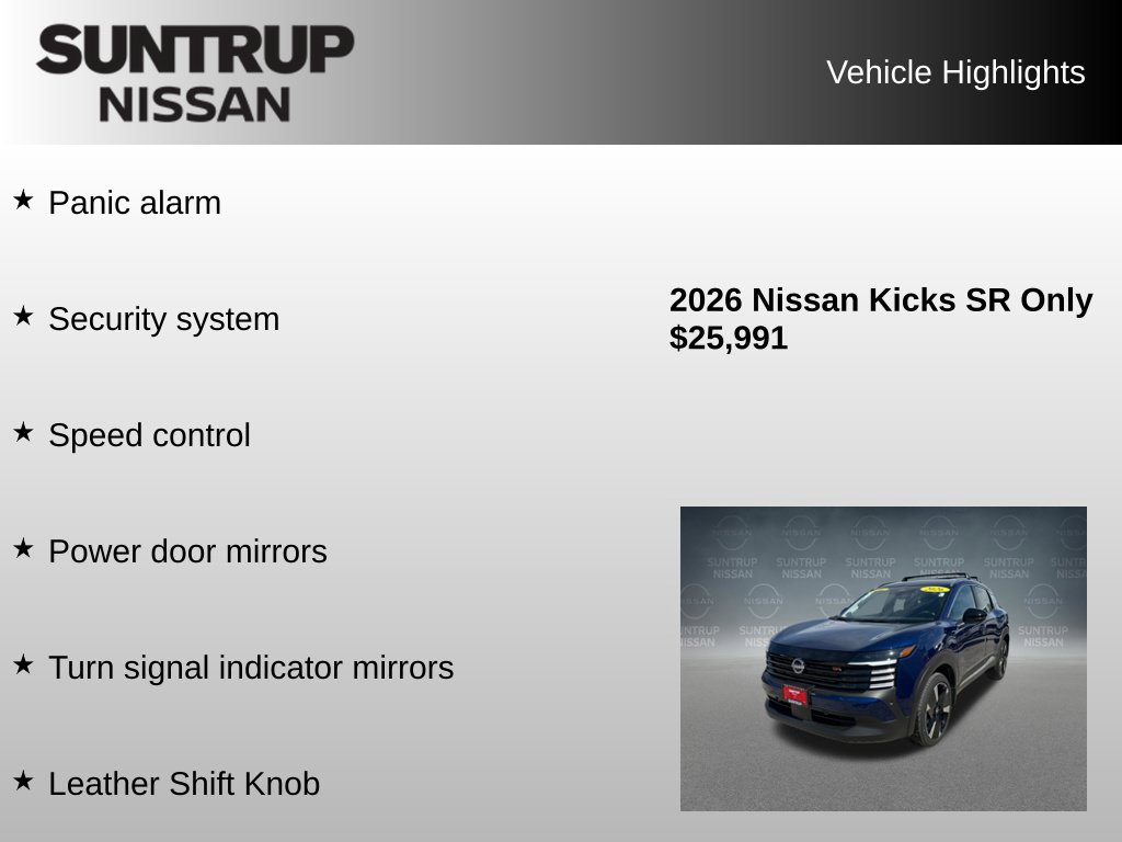 Certified 2026 Nissan Kicks SR FWD image 38