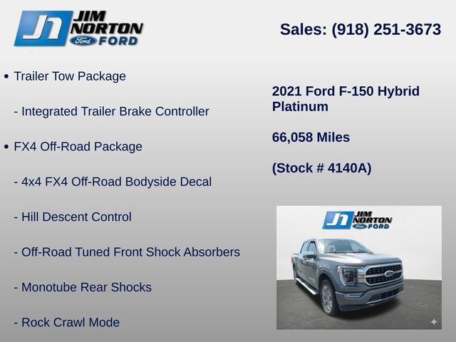 Used 2021 Ford F150 Platinum w/ Equipment Group 701A High AWD/4WD image 14