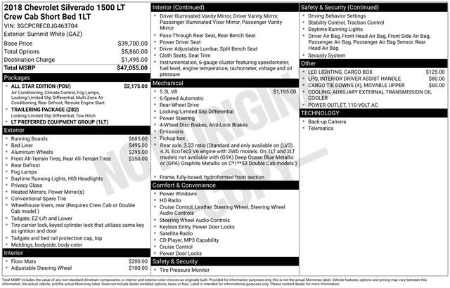 Used 2018 Chevrolet Silverado 1500 LT w/ All Star Edition image 1